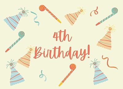 4th birthday guest book: a Celebration Message logbook For Visitors Family and Friends To Write In Comments & Best Wishes With and Gift Log