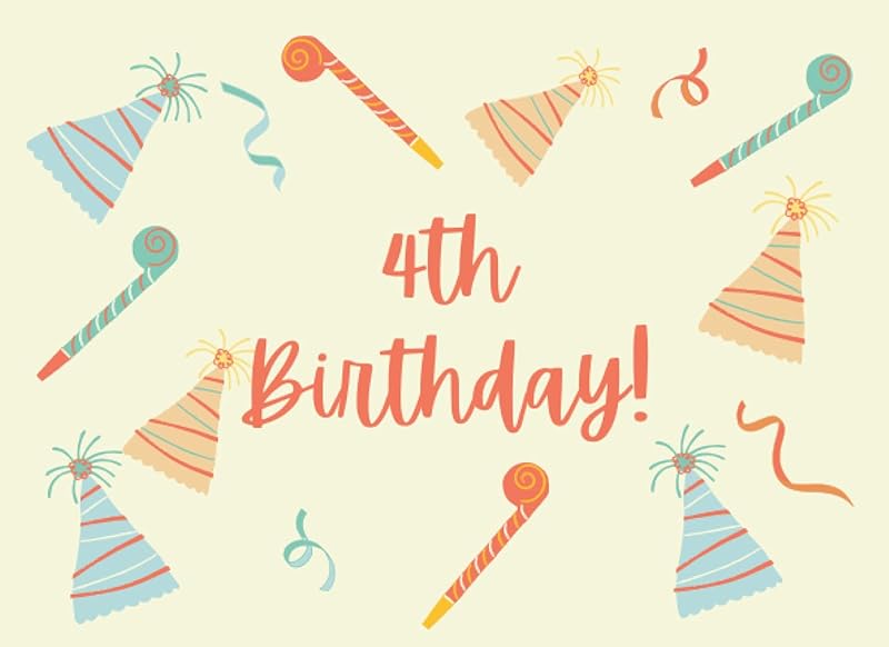 4th birthday guest book: a Celebration Message logbook For Visitors Family and Friends To Write In Comments & Best Wishes With and Gift Log by j.o.p productions