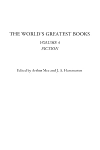 The World's Greatest Books (Volume 4, Fiction)