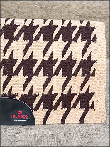 

G233 Hilason Western New Zealand Wool Gel Saddle Blanket Pad Tan Dark Brown
