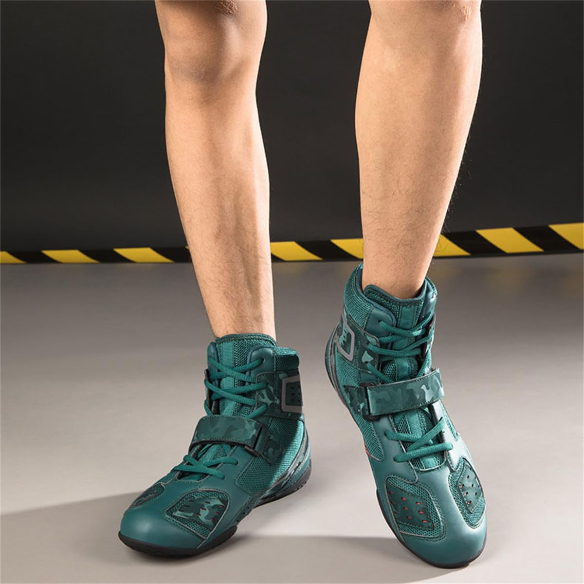 Men's Boxing Shoes High Top Squat Kickboxing Shoes Lightweight Wrestling Boots Sparring Unisex's Competition Footwear_vogvips.com