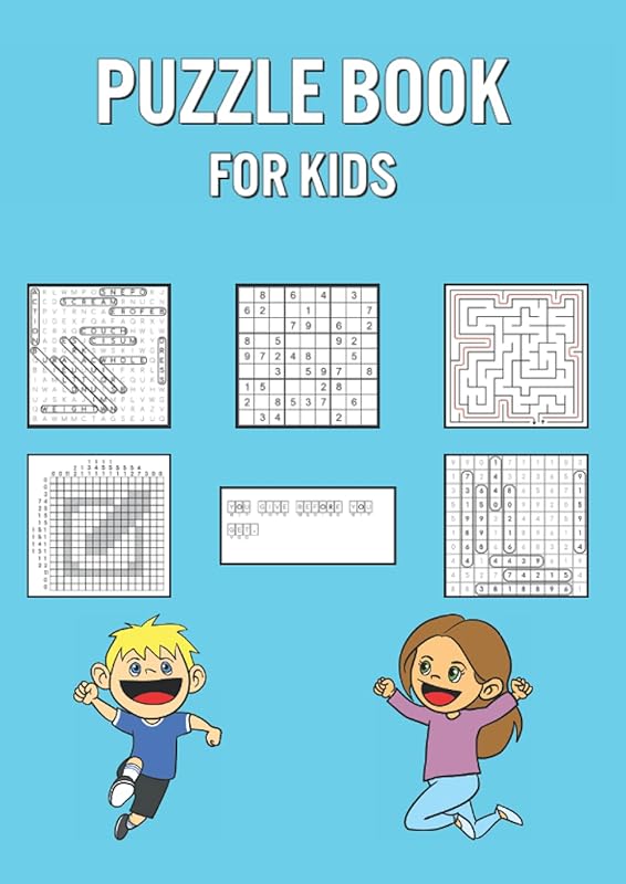 Puzzle Book For Kids: 150 Puzzles for Children with Solutions - Fun Learning Game for Improving Memory by Ariana Reed