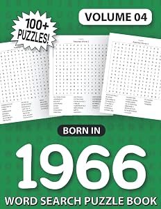 Born In 1966: Word Search Puzzle Book: Word Search Games for Puzzle Fans & Exciting Word Search Puzzle Book for Adults