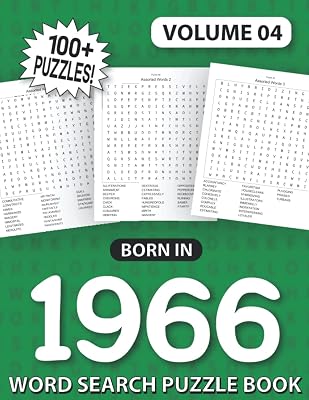 Born In 1966: Word Search Puzzle Book: Word Search Games for Puzzle Fans & Exciting Word Search Puzzle Book for Adults