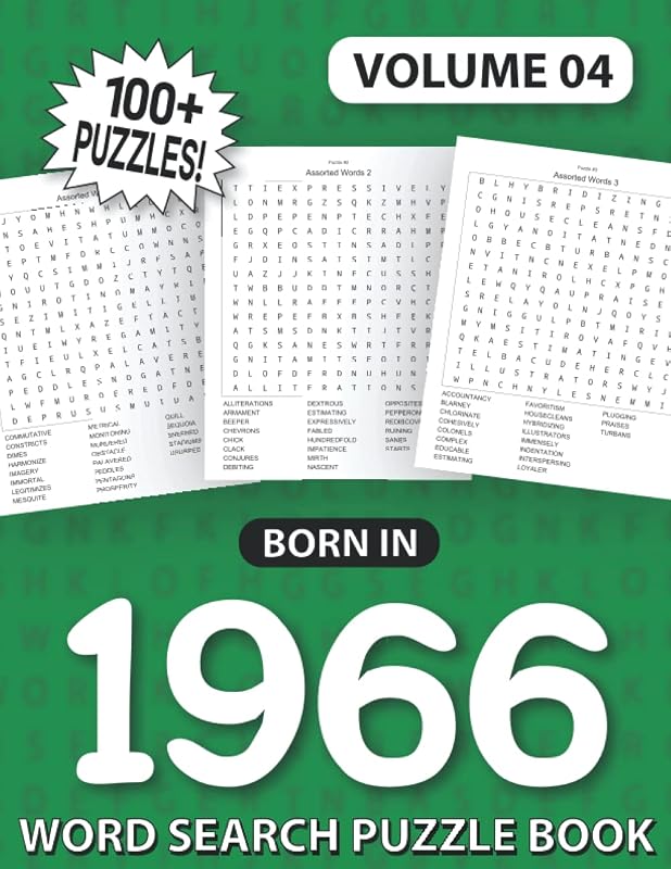 Born In 1966: Word Search Puzzle Book: Word Search Games for Puzzle Fans & Exciting Word Search Puzzle Book for Adults by Dream Nairam Publication