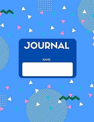Journal: Children’s Handwriting Practice and Drawing Book, Blue – Blank Lined