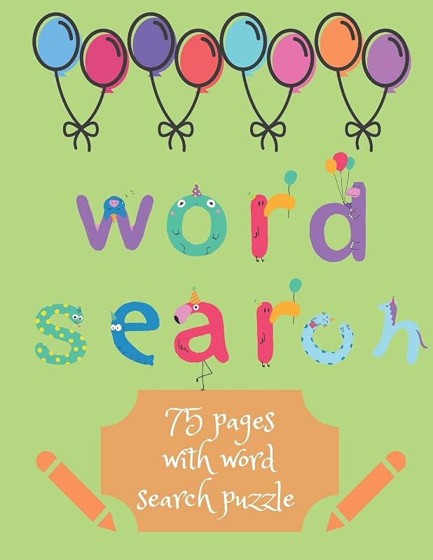 Word Search Children Edition: 75 Puzzle Pages For Kids In Special Glossy Cover with Large Print, Perfect Gift For Christmas Time (75 Pages, 8.5 x 11) by In Point Notebooks