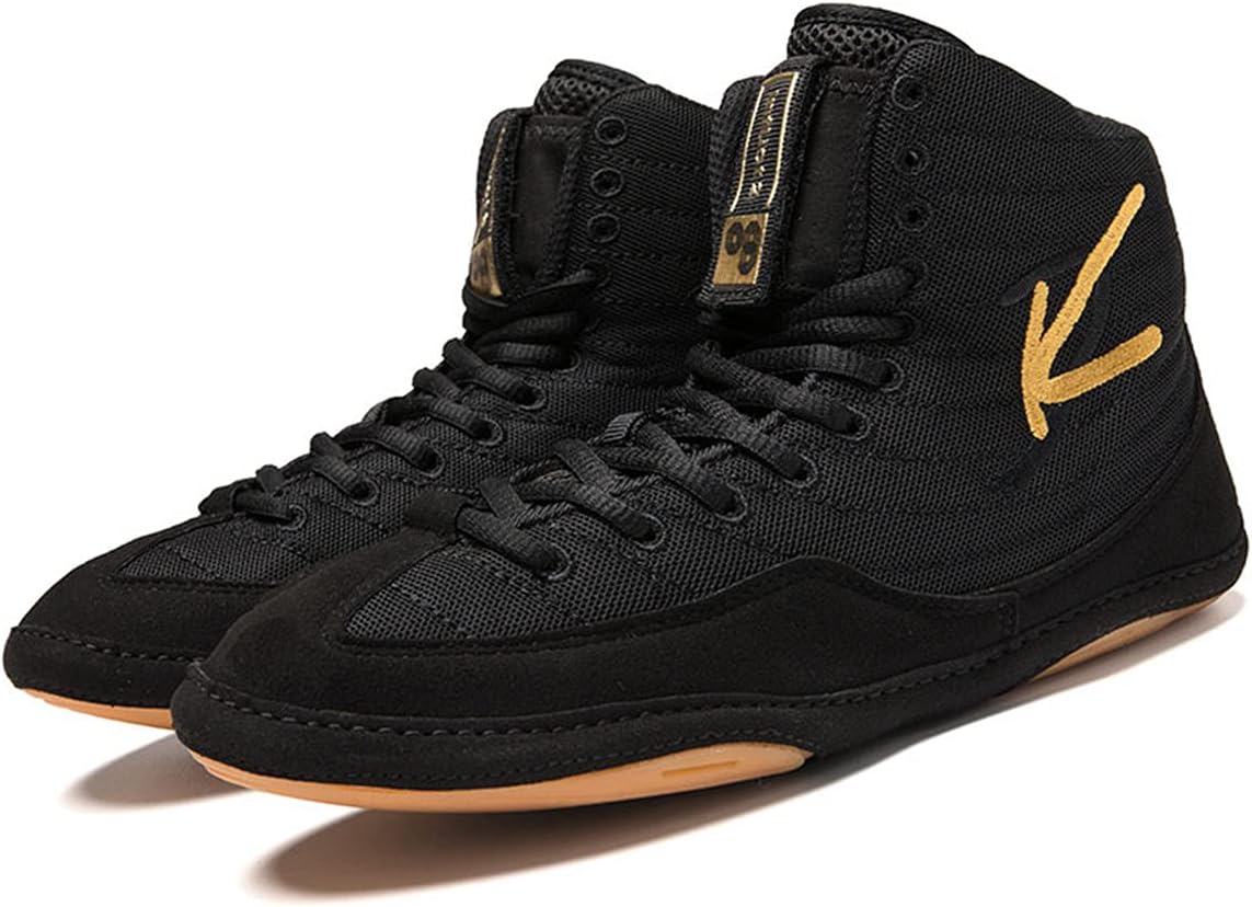 Men's Wrestling Shoes, High Traction Weightlifting Training Shoes Lightweight Breathable Boxing Footwear For Men Youth_voghion.com