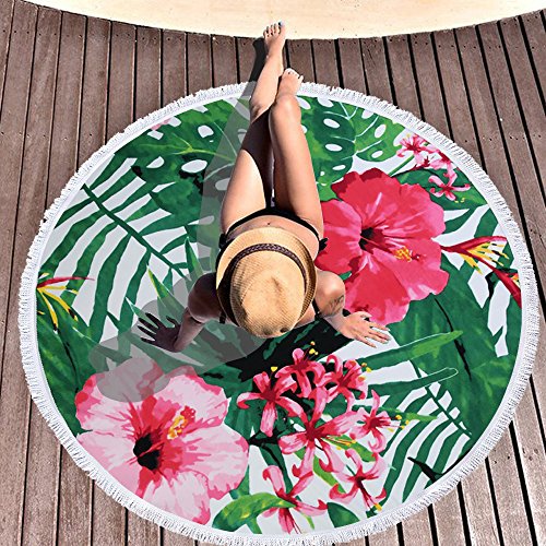 Algopix Similar Product 3 - BOBIBI Thick Round Beach Towel Blanket