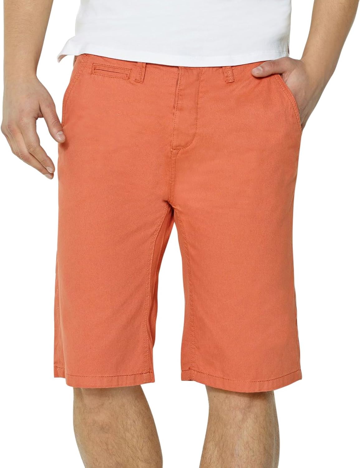 

R Edition Shopping Prix Mens Straight-Cut Button Fly Chino Style Bermuda Shorts