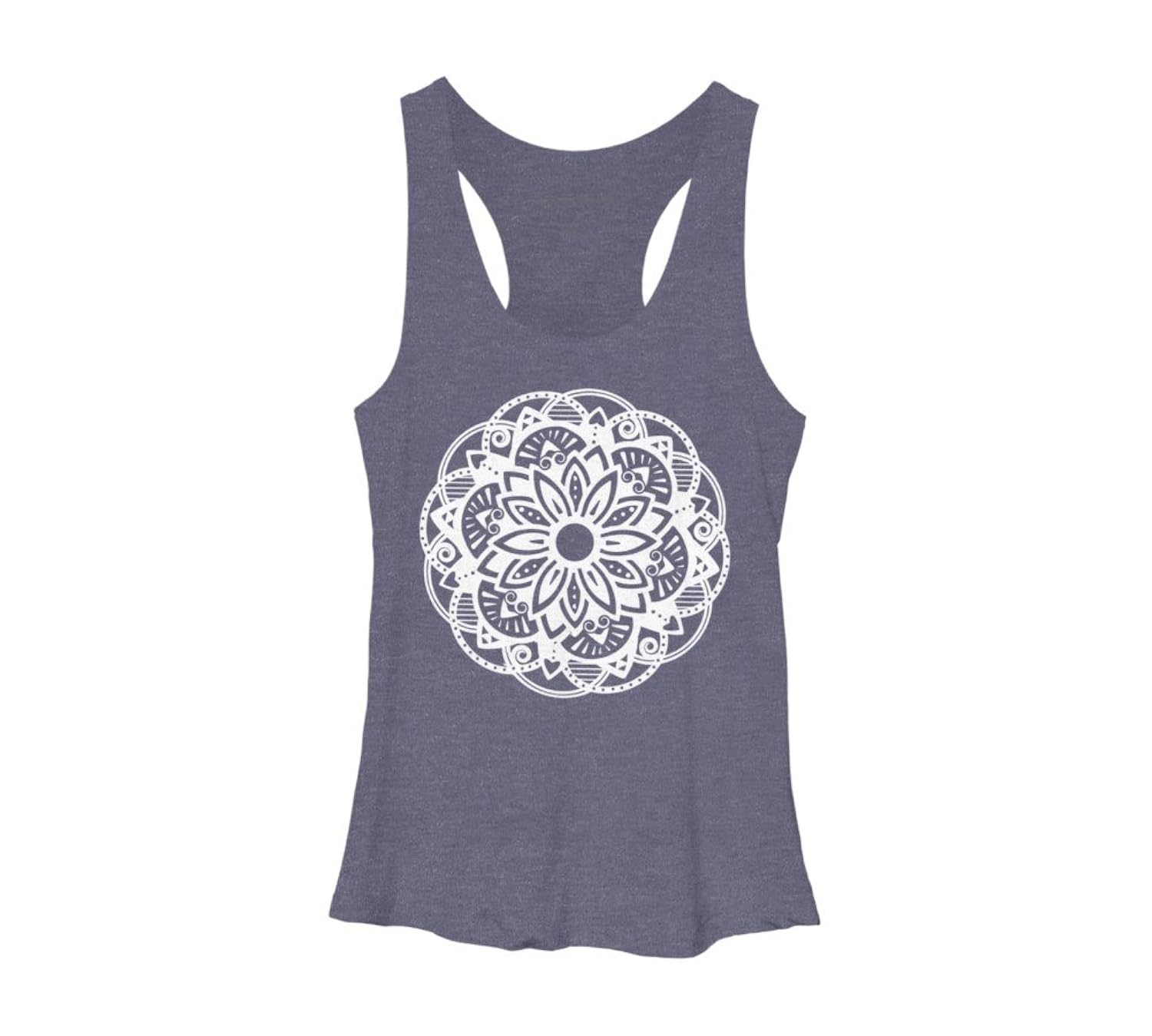 

Floral Mandala - White Women's Racerback Tank Top - Design By Humans
