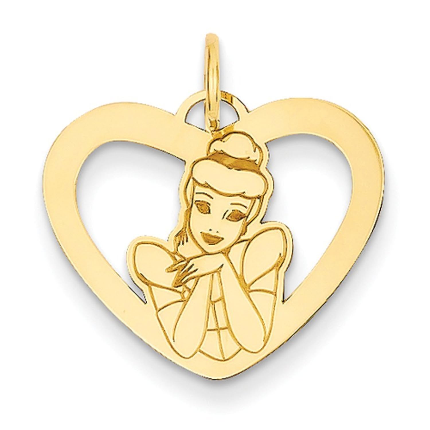 

Gold Plated Sterling Silver Disney Cinderella Heart Charm