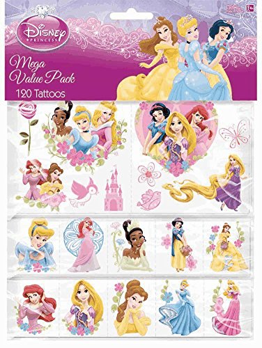 1 X Disney Princess Temp Tattoos Mega Pack