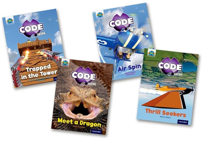Project X CODE Extra: Light Blue Book Band, Oxford Level 4: Dragon Quest and Wild Rides, Mixed Pack of 4 (Project X CODE ^IExtra^R) by Jan Burchett