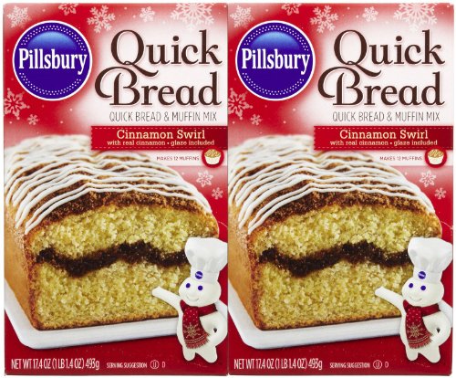 Pillsbury Cinnamon Swirl Quick Bread Mix, 17.4 oz, 2 pk