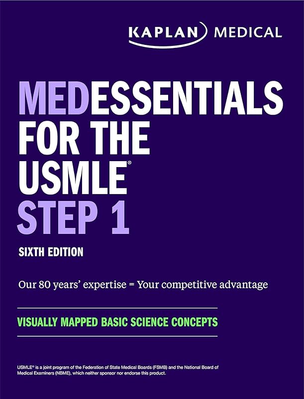 medEssentials for the USMLE Step 1: Visually mapped basic science concepts (USMLE Prep) by Kaplan Medical