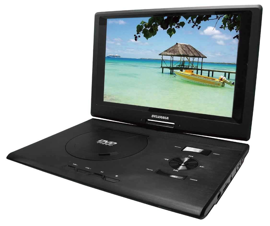 sylvania sdvd 1332 13.3 zoll swivel screen tragbarer dvd player mit usb