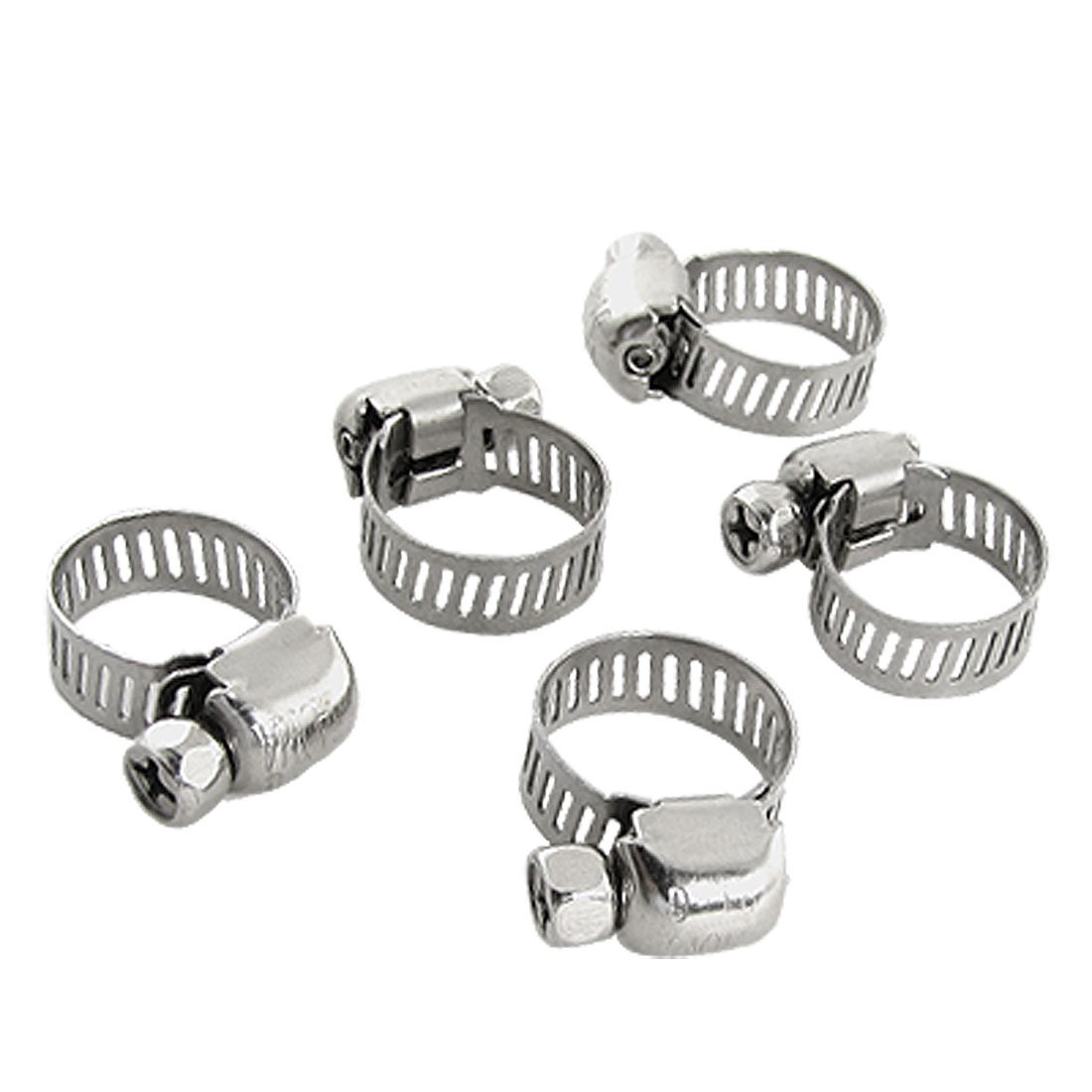 

5 Pcs Adjustable Band Worm Drive Type 9-16mm Hose Clamp
