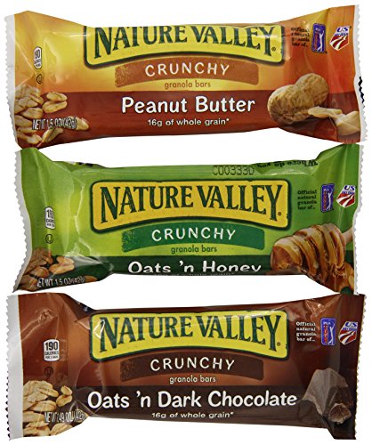 nature valley crunchy granola bar variety pack, oats n dark
