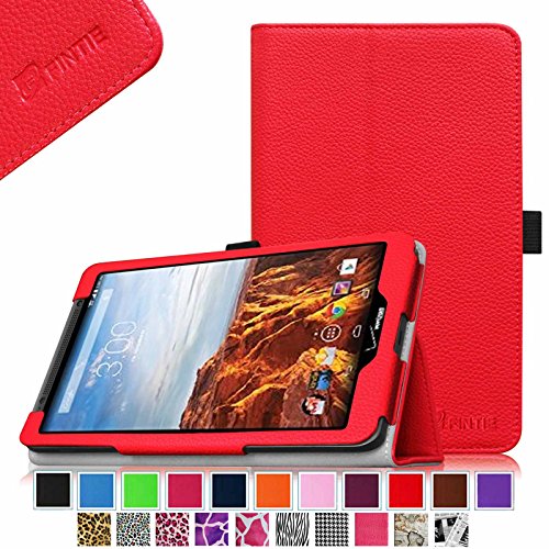 Fintie Verizon Ellipsis 8 Case - Slim Fit Premium Vegan Leather Cover for Verizon Ellipsis 8 4G LTE Tablet, Compatible With Verizon Ellipsis Kids, Red