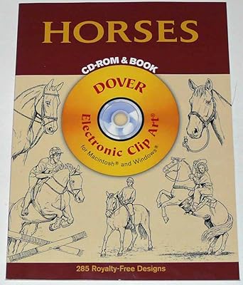 Horses CD-ROM and Book (Dover Electronic Clip Art)