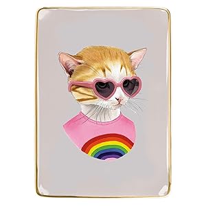 Berkley Bestiary Rainbow Kitten Medium Porcelain Tray