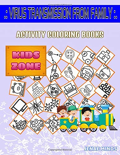 Virus Transmission From Family: Headache, Infection, Pig, Tissue Box, Ambulance, Sexual Transmitted Disease, Stay At Home, Virus For Kids 2-4 Image Quizzes Words Activity And Coloring Book 40 Image by Jenae Minds