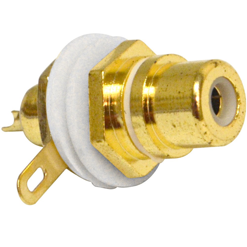 

Seismic Audio SAPT230 RCA Gold Plated Chassis Mount Pro Audio Connector - White