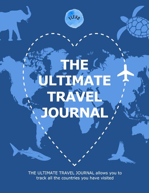THE ULTIMATE TRAVEL JOURNAL - Black & White Interior Edition Travel Journal (8.5" X 11") 196 Pages One For Each Country In Alphabetical Order: The ... Gift - Travel Bucket List Journal Diary by Ryan Flynn