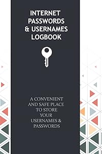 Your personel passwords logbook: Keep Track of Usernames, Passwords, e-mails One Easy way by BELAADEL Pattern