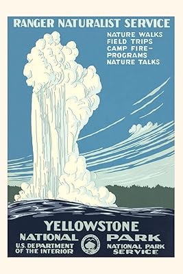 Vintage Journal Yellowstone National Park Travel Poster, Old Faithful (Pocket Sized - Found Image Press Journals)