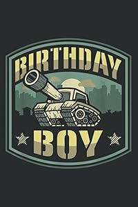 Birthday Boy Army Tank Party: HEARTS JOURNAL: Planner, Lined College Ruled Paper, 6x9 120 Pages, Journal, Diary, Matte Finish Cover