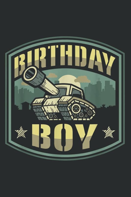 Birthday Boy Army Tank Party: HEARTS JOURNAL: Planner, Lined College Ruled Paper, 6x9 120 Pages, Journal, Diary, Matte Finish Cover by Justin Dyer