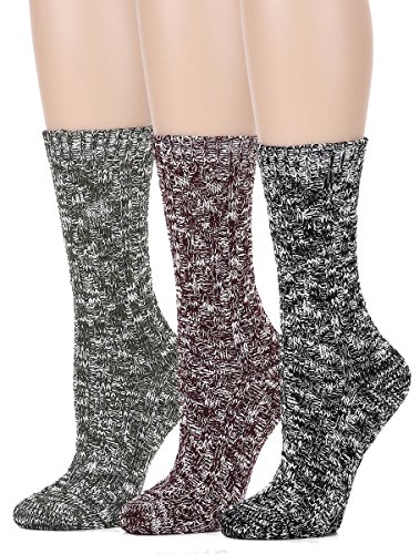 Leotruny Women's Vintage Knit Crew Boot Socks
