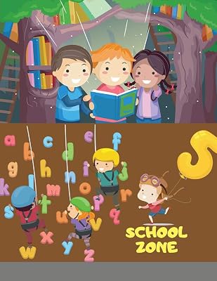 School Zone: Tracing Trails Workbook - Ages 3 to 12, Preschool, Pre-Writing, Intro to Shapes, Alphabet, Numbers, and More