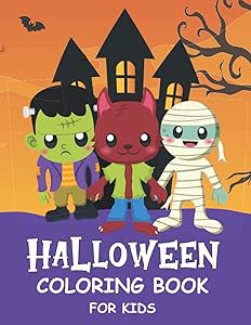 Halloween Coloring Book: For Kids with Over 90 Pages of Cute and Spooky Characters! by Colorful Books