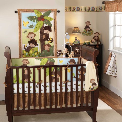 Fun and Colorful Boys Monkey Crib Bedding & Decor