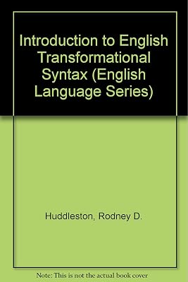 Introduction to English Transformational Syntax (English Language Series)