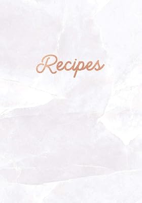 Recipes: Blank Recipe Book, Custom Cookbook for your Favorite Recipes - White Quartz Marble (7 x 10 - 100 pages)