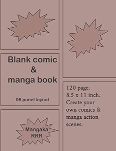 Blank comic & manga book by Mangaka RRR
