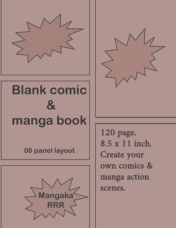 Blank comic & manga book by Mangaka RRR