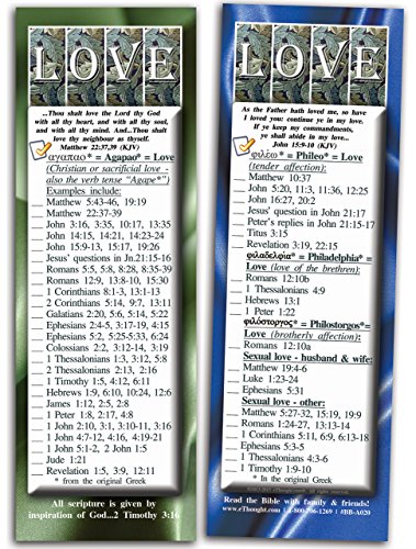 Love - Pack of 25 Cards (2.75x8.25)