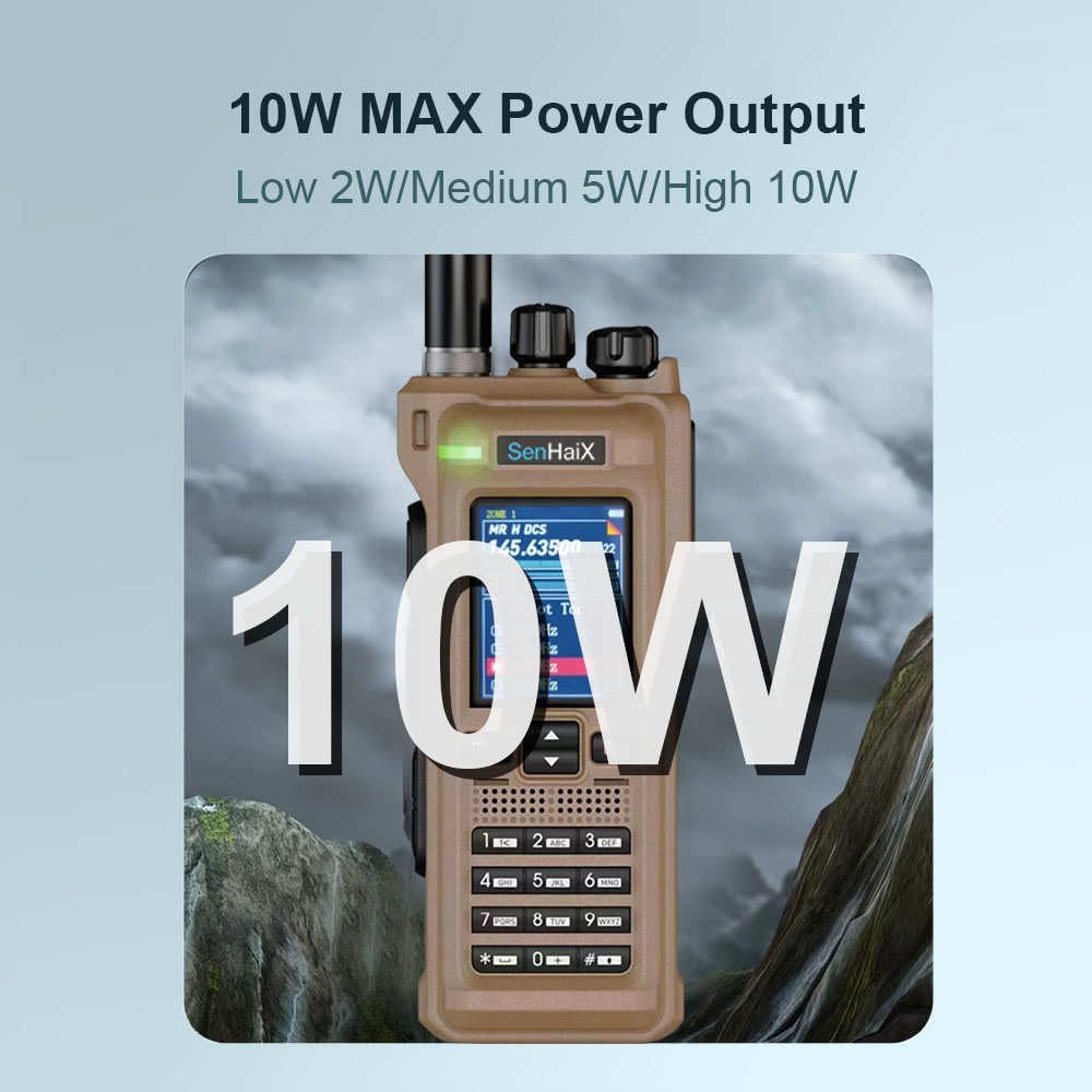 ハマジ SenHaix GT-12 High Power 10 Watts UHF VHF Full Band Walkie
