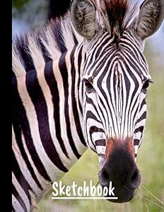 Savannah Sketchbook - Zebra - 100 Pages - Large (8.5x11) - Glossy Softcover - Sketching, Drawing - Girls, Boys, Adults (Animal Sketchbook - 100 Blank ... Covers - Softcover - Large (8.5x11) -)