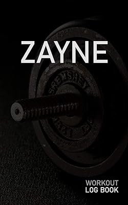 Zayne: Blank Daily Workout Log Book | Track Exercise Type, Sets, Reps, Weight, Cardio, Calories, Distance & Time | Space to Record Stretches, Warmup, ... First Name Initial Z Dumbbell Cover