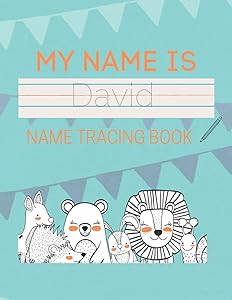 David Name Tracing Book: 50 Pages of custom name tracing. Learn to write your name with this personalized name tracing book for kids. Pre-K and Kindergarten practice workbook. by ATWs Press