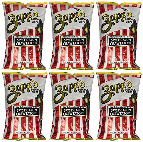 Zapps Potato Chips - Spicy Cajun Crawtators - 2 oz (Pack of 6)