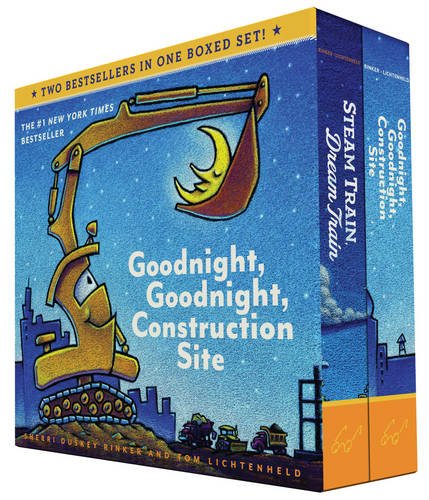 Goodnight, Goodnight, Construction Site and Steam Train, Dream Train Board Books Boxed Set by Sherri Duskey Rinker