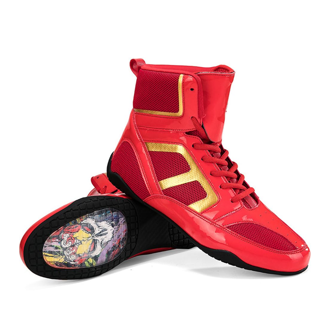 Sneakers For Women Girl, High Top Boxing Shoes Lightweight Breathable Bodybuilding Sport Trainers For Weightlifting Wrestling_vogvips.com