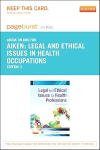 Legal and Ethical Issues for Health Professions - Elsevier eBook on Intel Education Study (Retail Access Card)